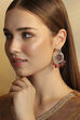 Red Brass Gold-Plated Chandbali Earrings image number 3