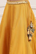Yellow Cotton Zari Tissue Embroidered Lehenga Set image number 2