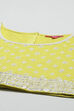 Lime Yellow Cotton Short Top Lehenga Set image number 1