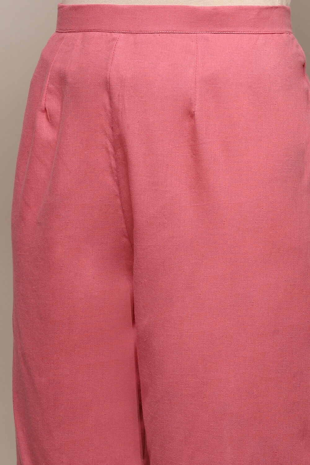 Peach-Colored Cotton Embroidered Unstitched Suit set image number 3