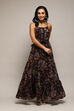 Black Polyester Tiered Dress