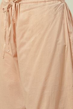 Peach Cotton Blend Straight Kurta Palazzo Suit Set image number 2