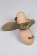 Bronze Sequin Embellished Sandals image number 4