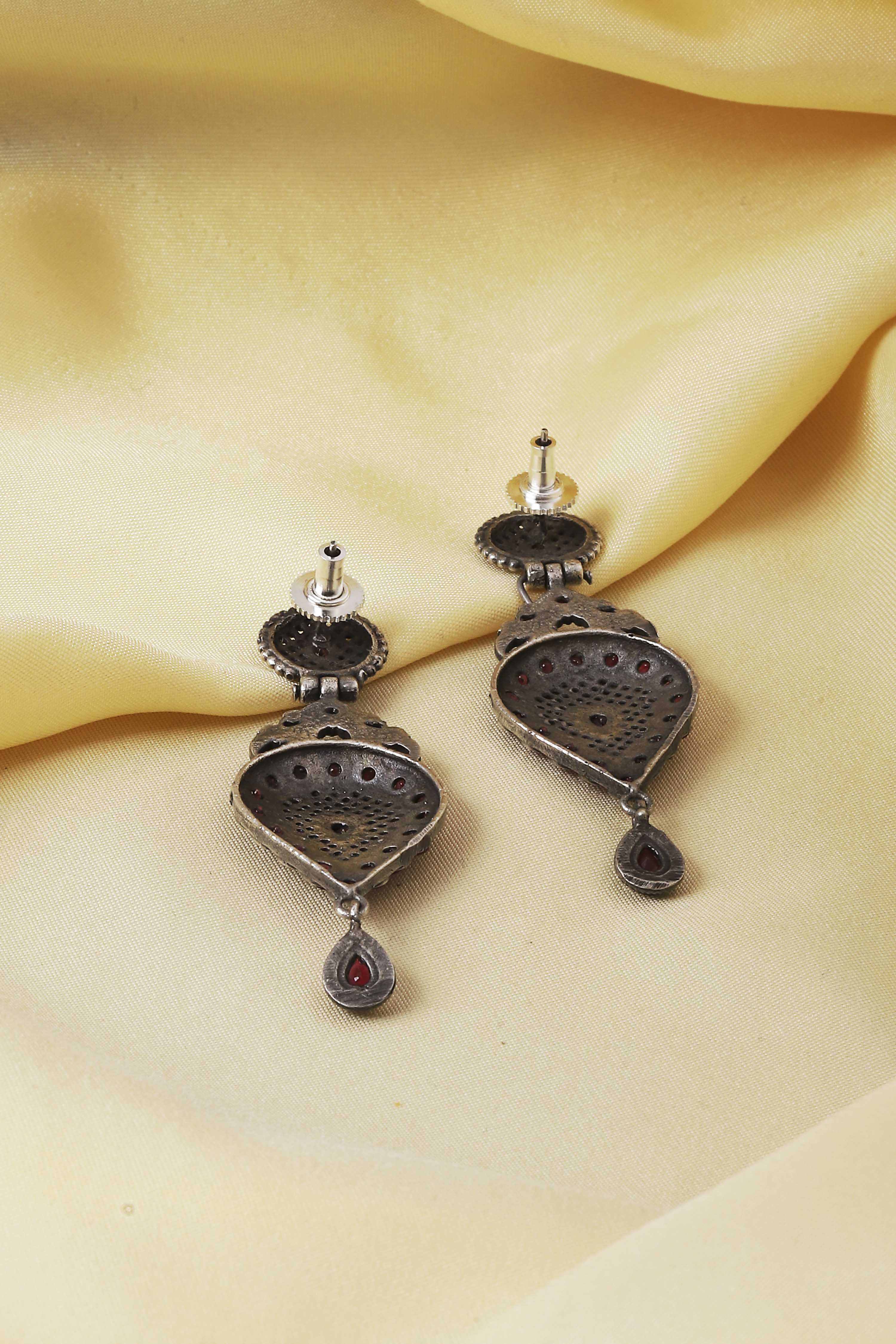 Dark Pink Brass Drop & Danglers image number 2