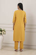 Yellow Viscose Rayon Straight Suit Set image number 4