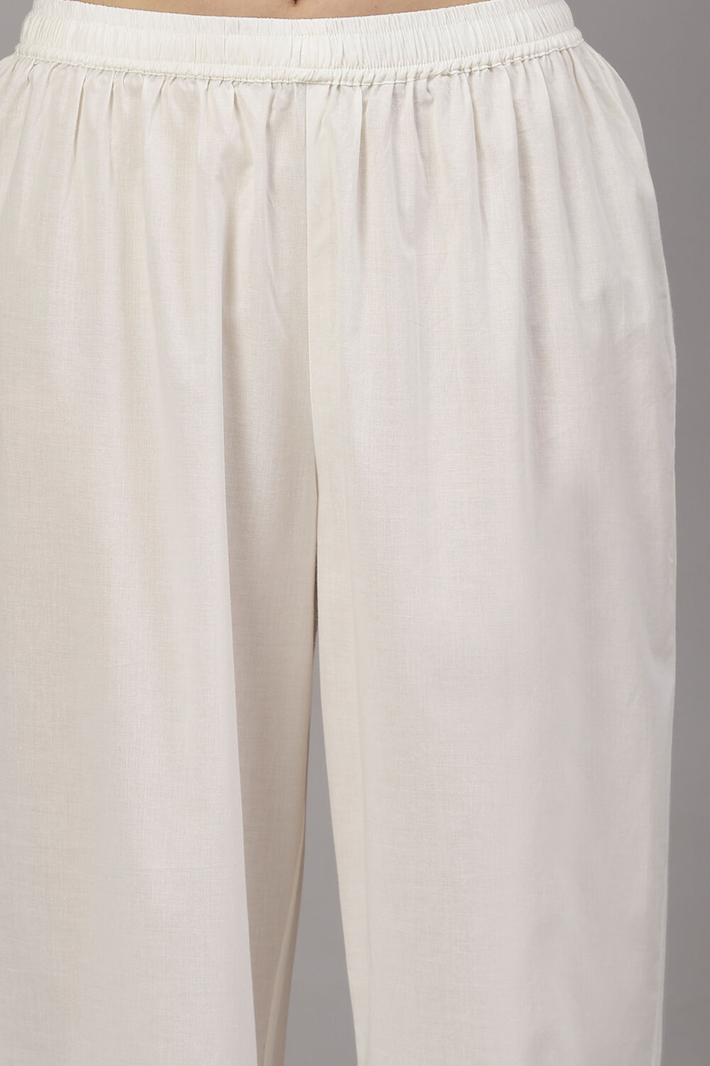 Yellow Cotton Gathered Kurta & Pants Suit Set image number 2