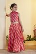 Pink Polyester Straight Suit Set