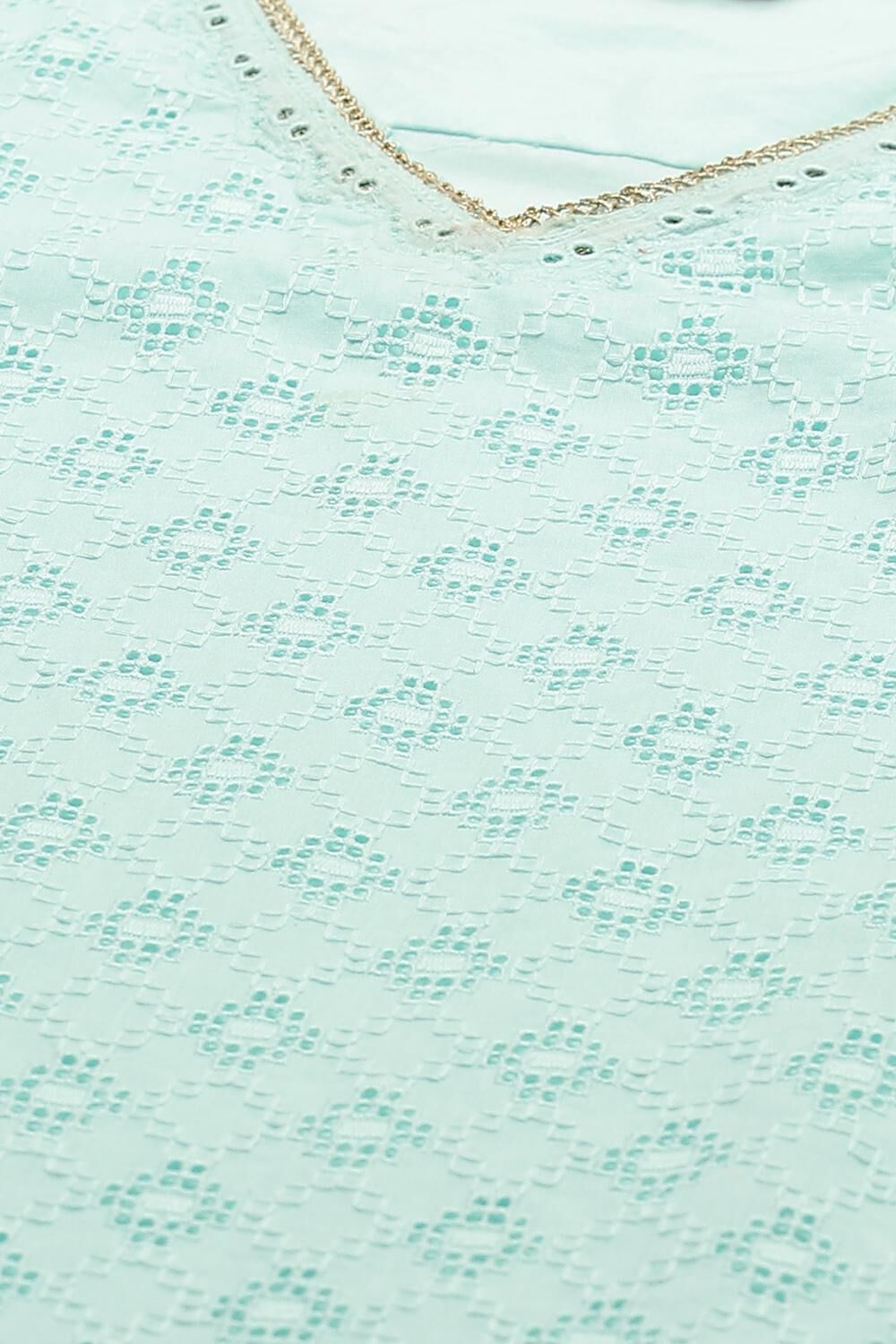 Soft Mint Relaxed Kurta Relaxed Pants Suit Set image number 1