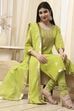 Blue Poly Chanderi Fitted Suit Set image number 6