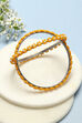 Orange Cream Metal Beads Bangles image number 0