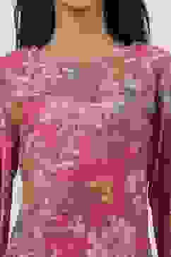 Pink Cotton Blend Straight Suit Set image number 1