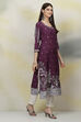 Blue A-Line Viscose Kurta image number 4