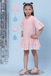 Pink Cotton Flared Yarndyed Dress image number 2