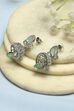 Mint Green Stone Embellished Earrings image number 0