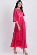 Green Cotton Flared Printed Kurta image number 4