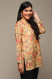 Mustard Cotton Blend Printed Kurti image number 3
