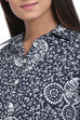 Blue Straight Cotton Printed Kurta image number 1