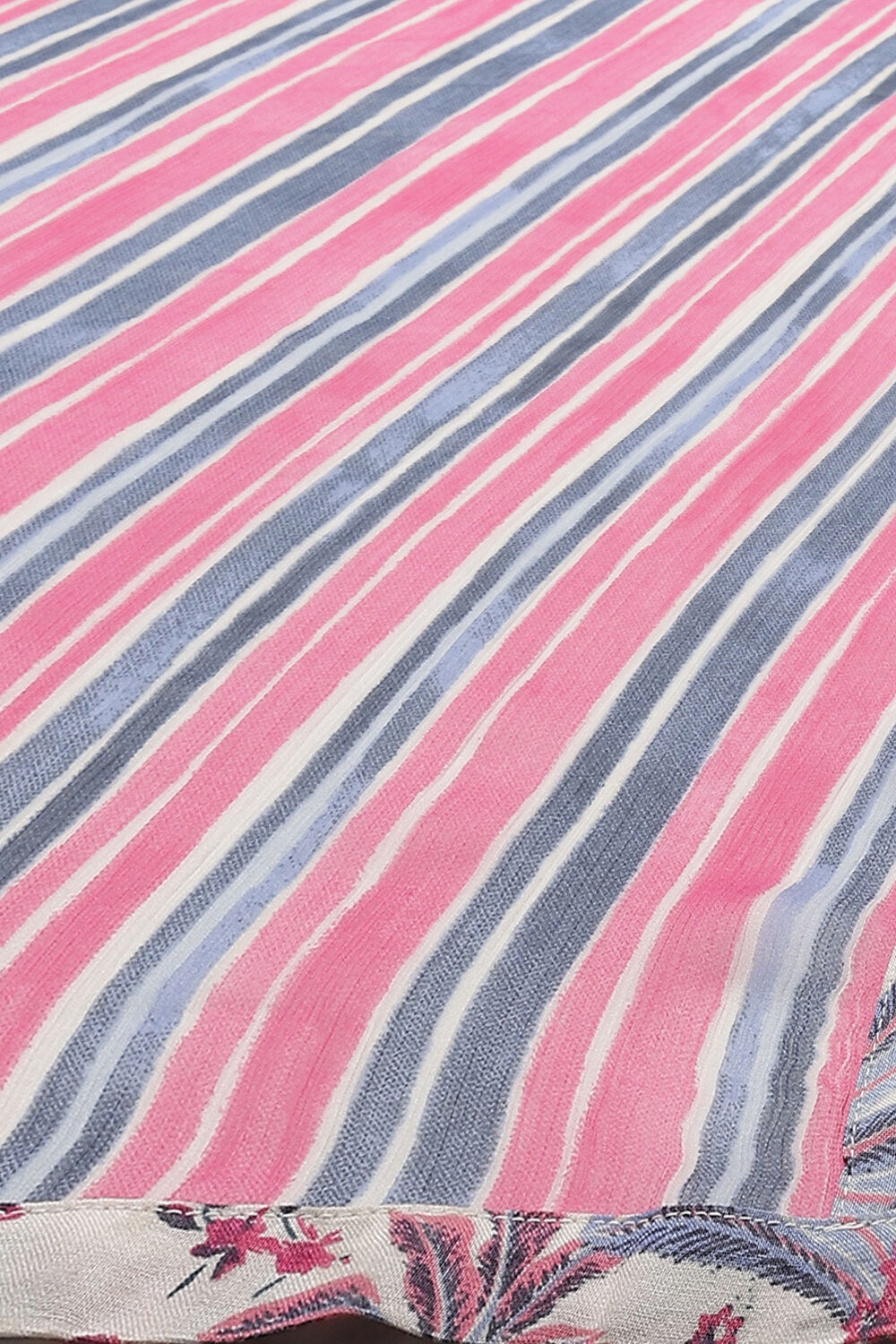 Turquoise Rayon Gathered Kurta Palazzo Suit Set image number 4