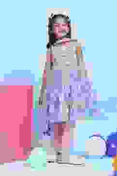 Pink Cotton Printed Tiered Suit Set image number 6