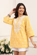 Yellow Cotton  Short Kurti image number 2
