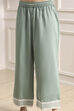 Sap Green Chanderi Straight Suit Set image number 3