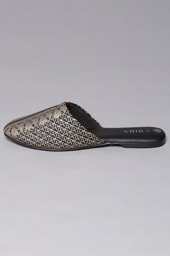 Black Fabric Formal Mules image number 4