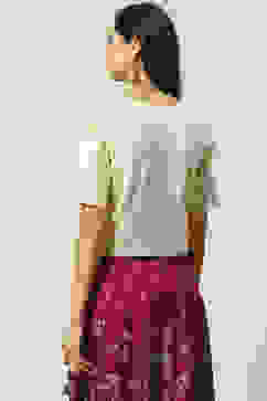 Ecru Art Silk Straight Printed Top image number 4