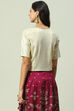 Ecru Art Silk Straight Printed Top image number 4