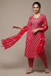 Pink Cotton Hand Block Print Unstitched Suit Set image number 0