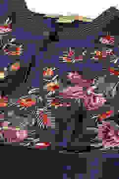 Rohit Bal Indigo Cotton Blend Anarkali Kurta Suit Set image number 1