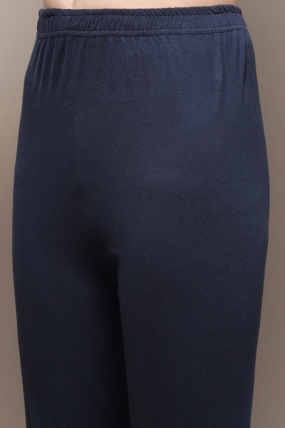 Black Cotton Straight Kurta Churidar Suit Set image number 2