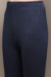 Black Cotton Straight Kurta Churidar Suit Set image number 2