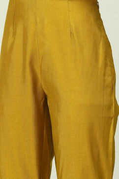 Mustard Poly Viscose Straight 2 Piece Set image number 2