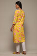 Pink Cotton Straight Printed Kurta image number 4