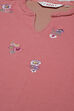Peach Acrylic Straight Yarndyed Kurta image number 5