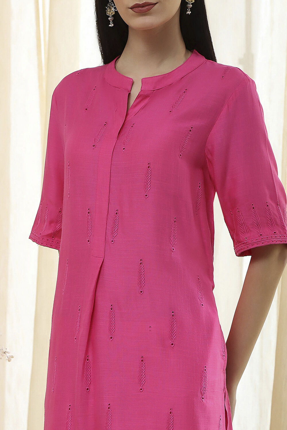 Blush Pink Straight Kurta Set image number 1
