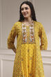 Beige Cotton Printed A-Line Suit Set image number 2