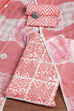 Grey Cotton Floral Printed Unstitched Suit Set image number 0