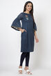 Indigo Cotton Kurta image number 3