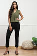 White Viscose Lycra Solid Pant image number 0