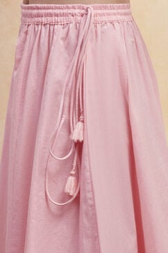 Pink Cotton Straight Suit Set image number 2