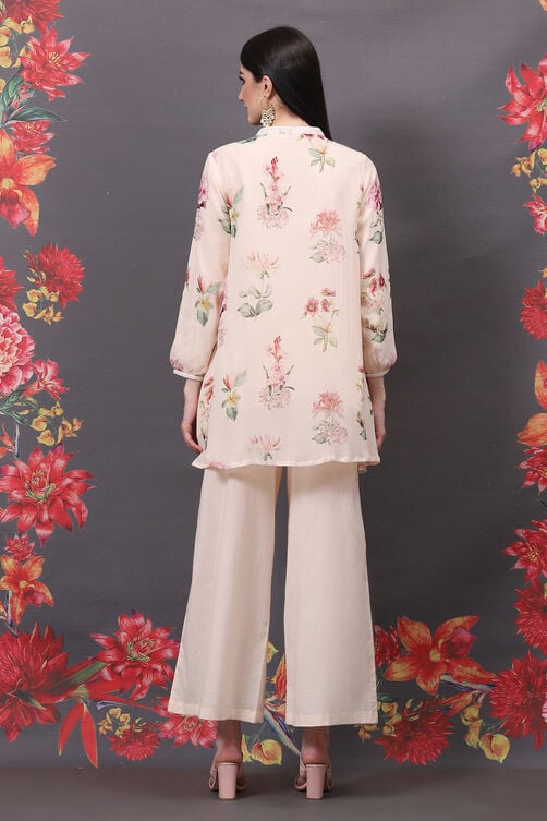 Rohit Bal Off White Viscose Co-ord Set image number 4