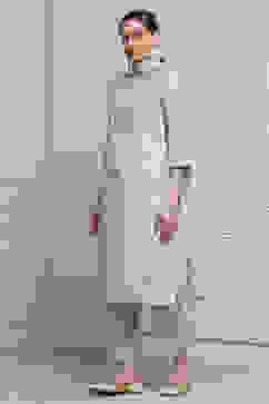 Aqua Viscose Blend Printed Straight Suit Set image number 5