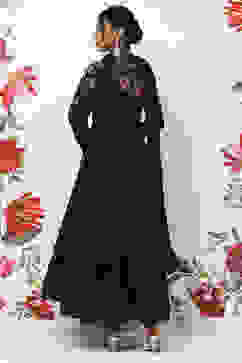 Rohit Bal Indigo Cotton Blend Anarkali Kurta Suit Set image number 4