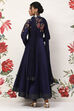 Rohit Bal Indigo Cotton Blend Anarkali Kurta Suit Set image number 4