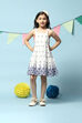 White Cotton Tiered Dress image number 5