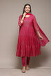 Fuchsia Polyester Anarkali Kurta Churidar Suit Set image number 7