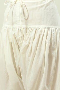 Ivory Cotton Blend Straight Kurta Salwar Suit Set image number 2