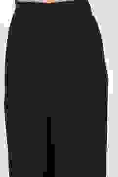 Black Solid Tapered Fit Pants image number 1