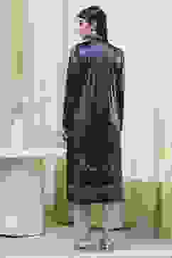 Petrol Blue Polyester Straight Printed Kurta Slim Pant Suit Set image number 4